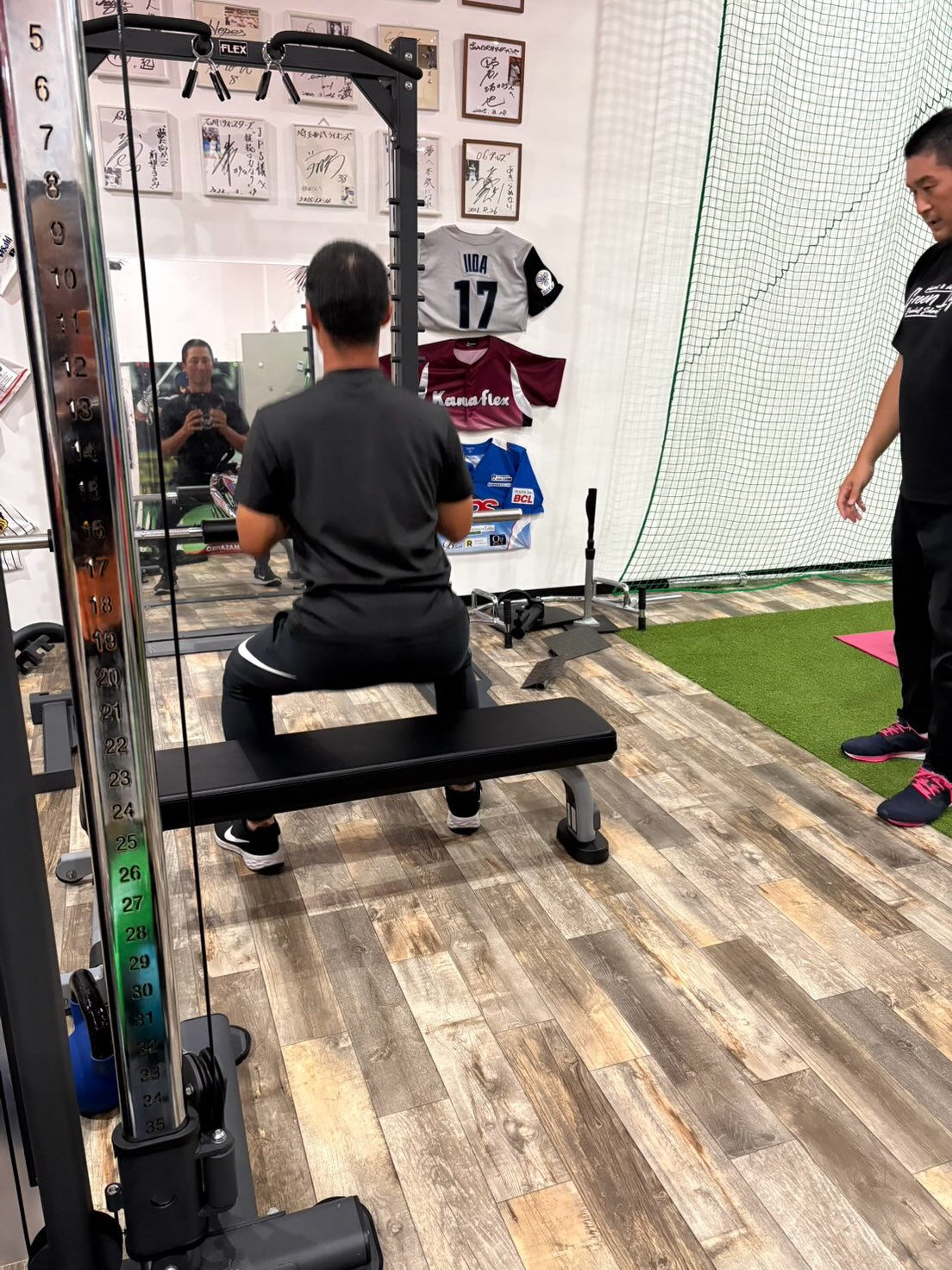 本日も女性のパーソナルトレーニング、野球塾、ゴルフファーのパ
